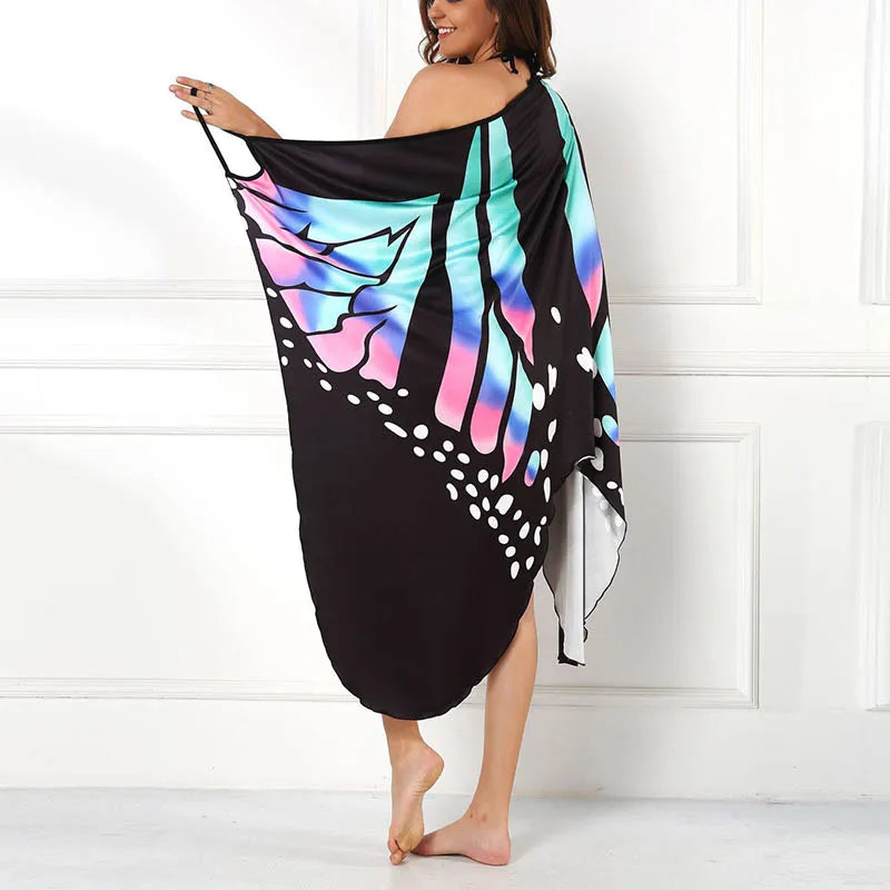 2024 Sexy Butterfly Print Cover Up