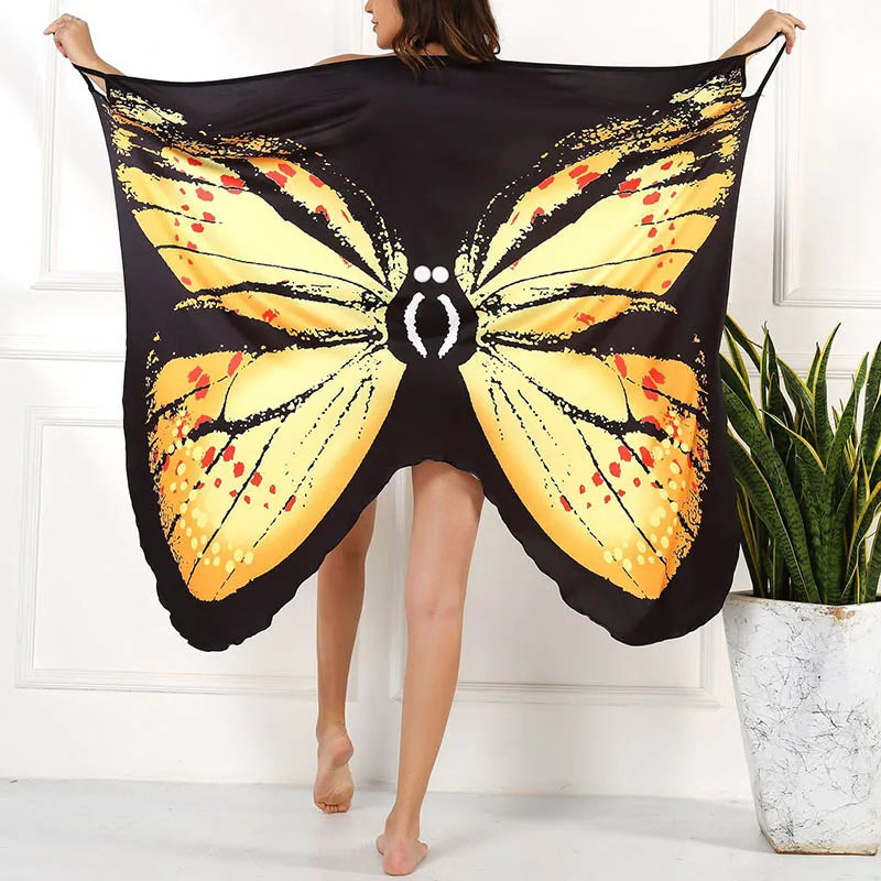 2024 Sexy Butterfly Print Cover Up