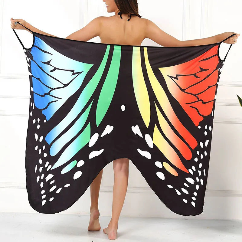 2024 Sexy Butterfly Print Cover Up
