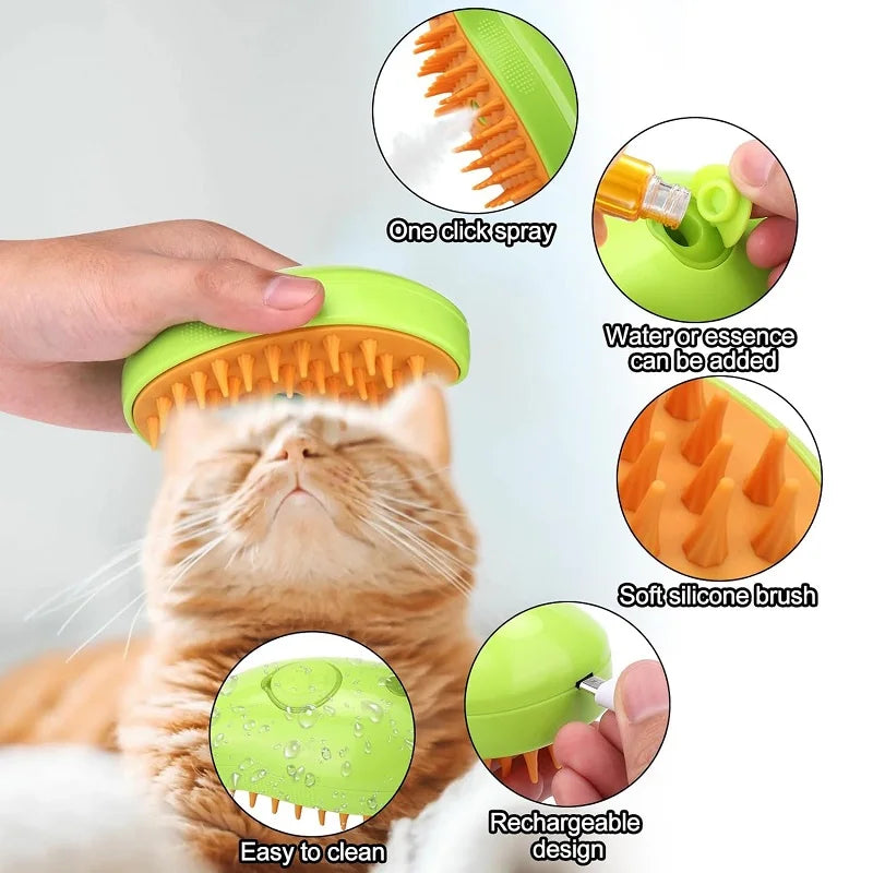 PurrfectGlow Nano Mist Cat Brush