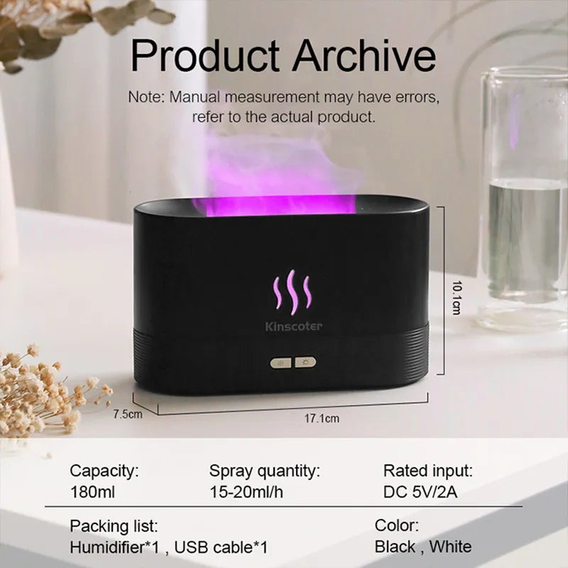 AuraGlow™ Flame Essence Humidifier