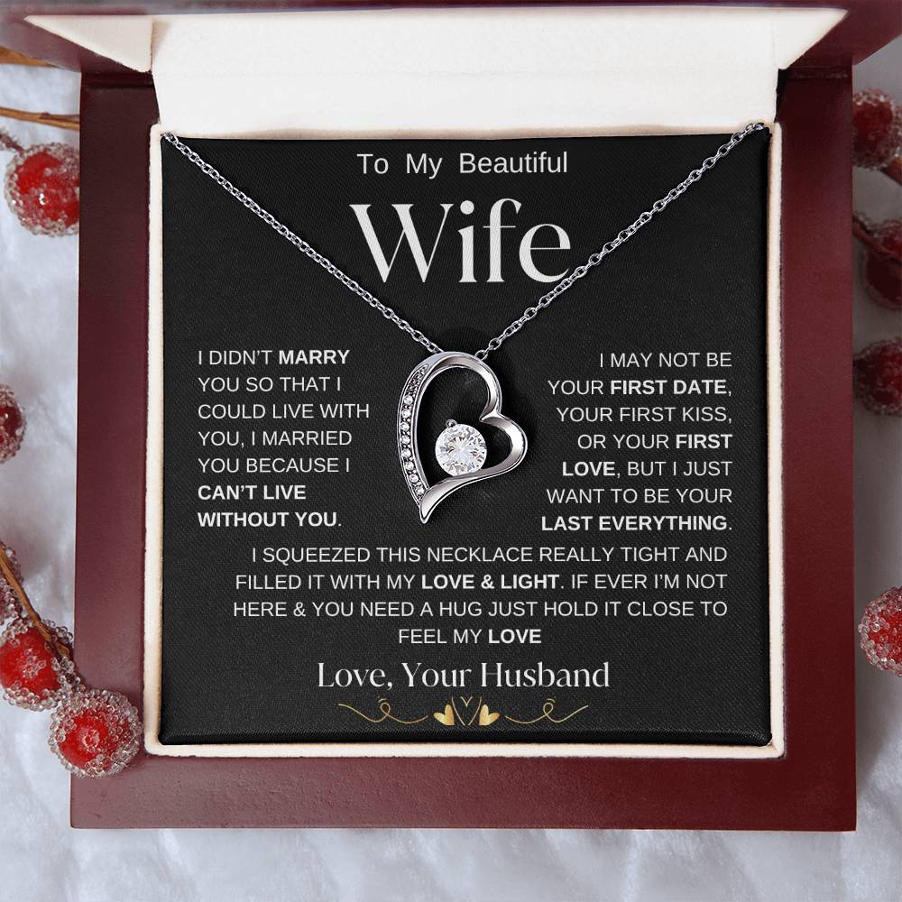 To My Beautiful Wife | Forever Necklace BWG