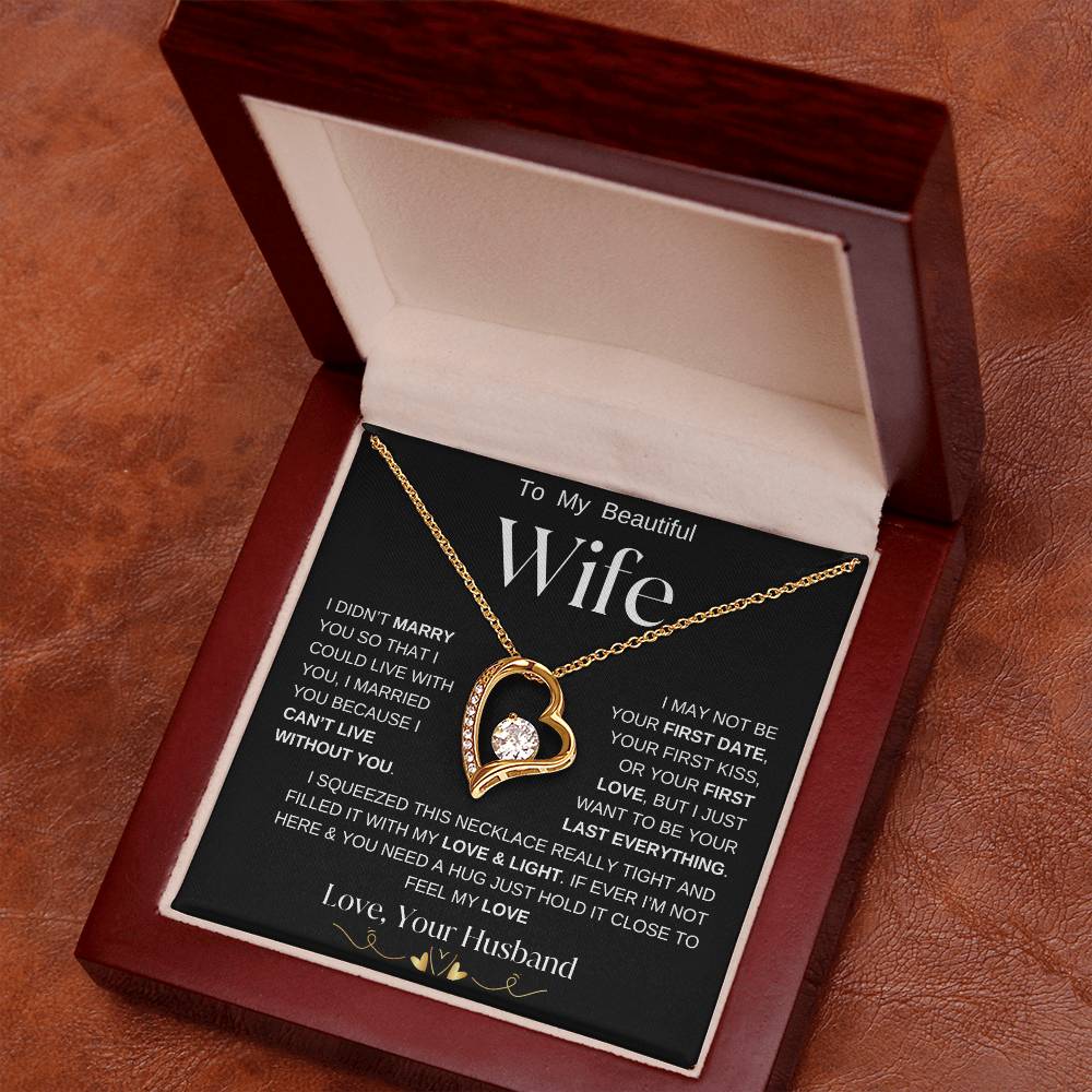 To My Beautiful Wife | Forever Necklace BWG