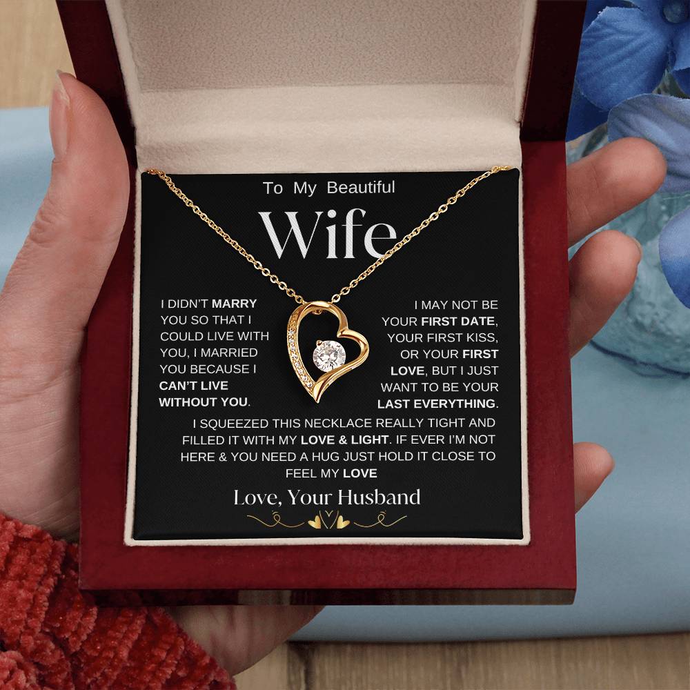 To My Beautiful Wife | Forever Necklace BWG