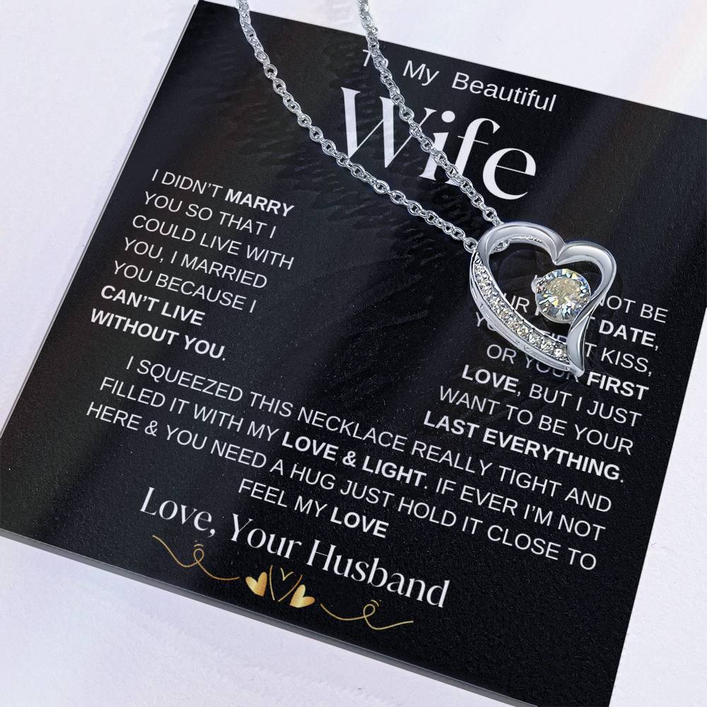 To My Beautiful Wife | Forever Necklace BWG