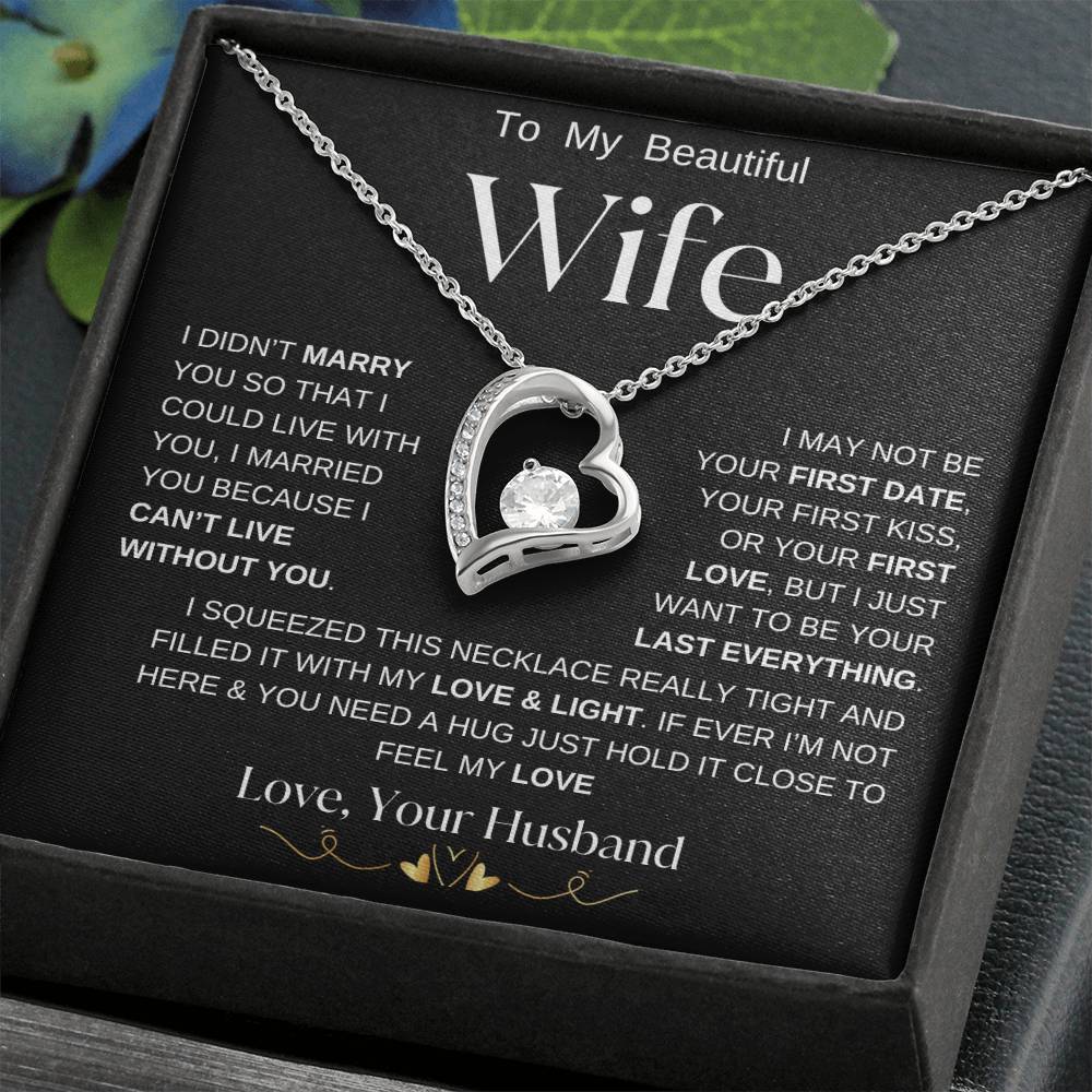 To My Beautiful Wife | Forever Necklace BWG