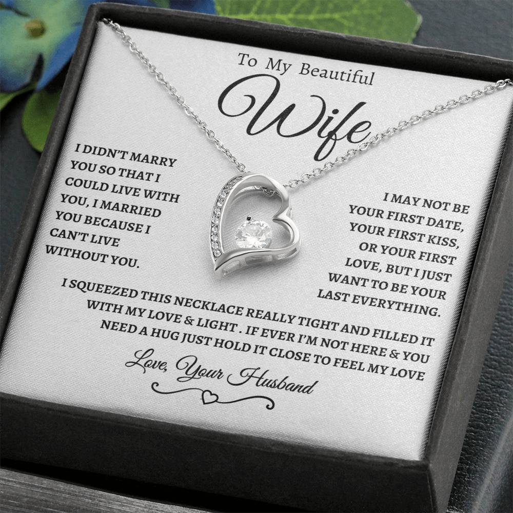 To My Beautiful Wife | Forever Necklace  WBB