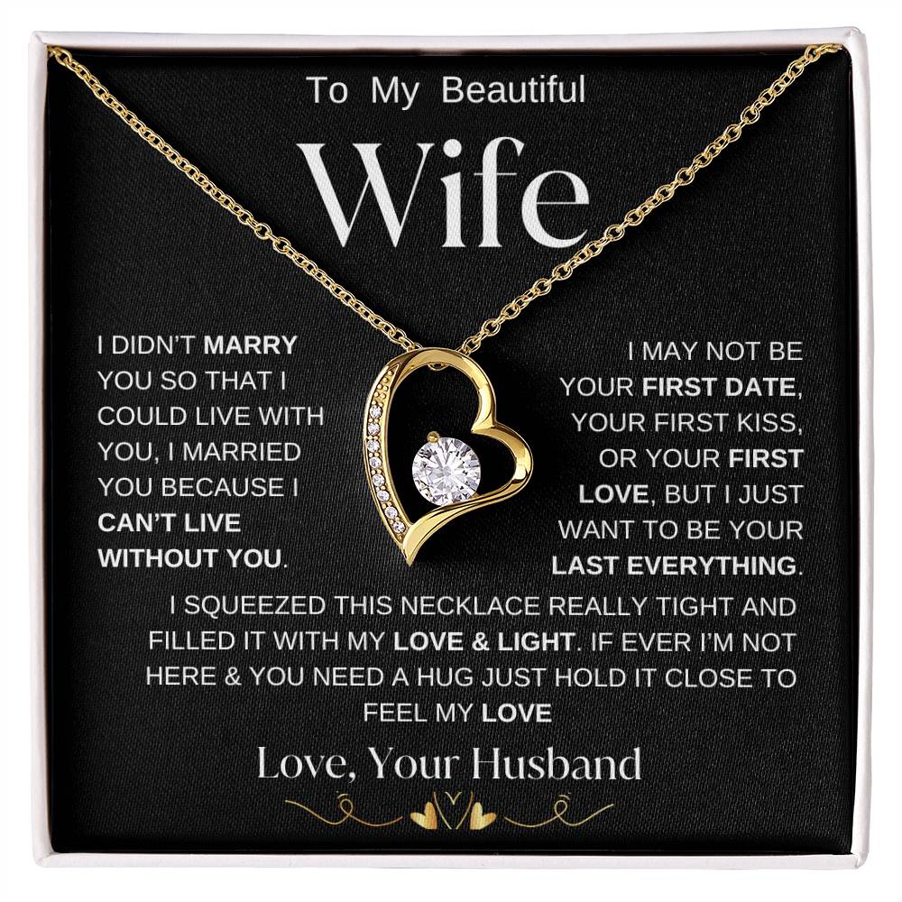 To My Beautiful Wife | Forever Necklace BWG