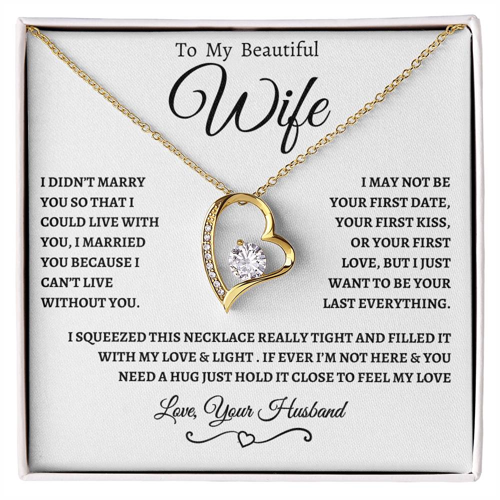 To My Beautiful Wife | Forever Necklace  WBB