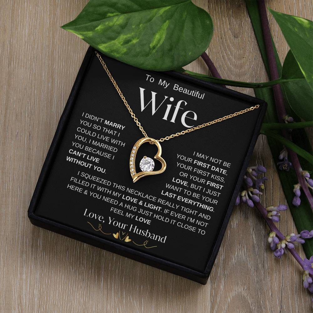 To My Beautiful Wife | Forever Necklace BWG