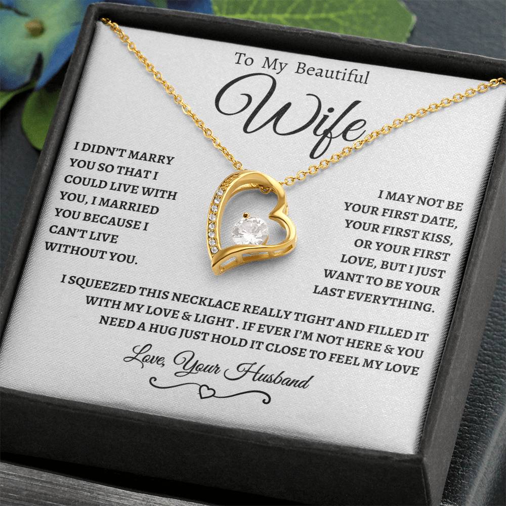 To My Beautiful Wife | Forever Necklace  WBB