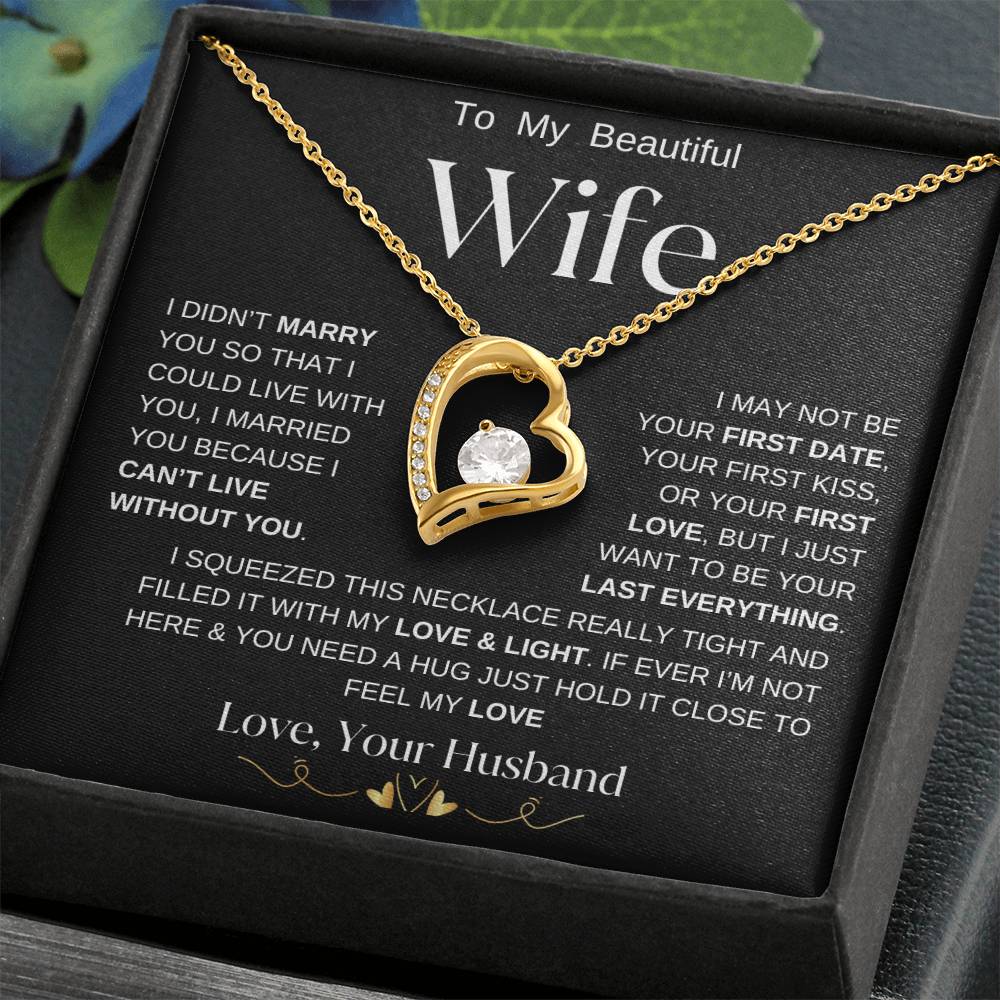 To My Beautiful Wife | Forever Necklace BWG
