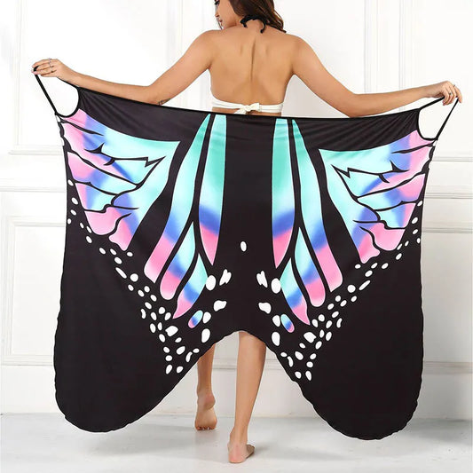 2024 Sexy Butterfly Print Cover Up