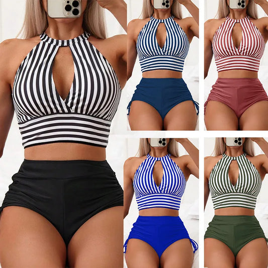 2024 Fashion Stripes Bikinis Set