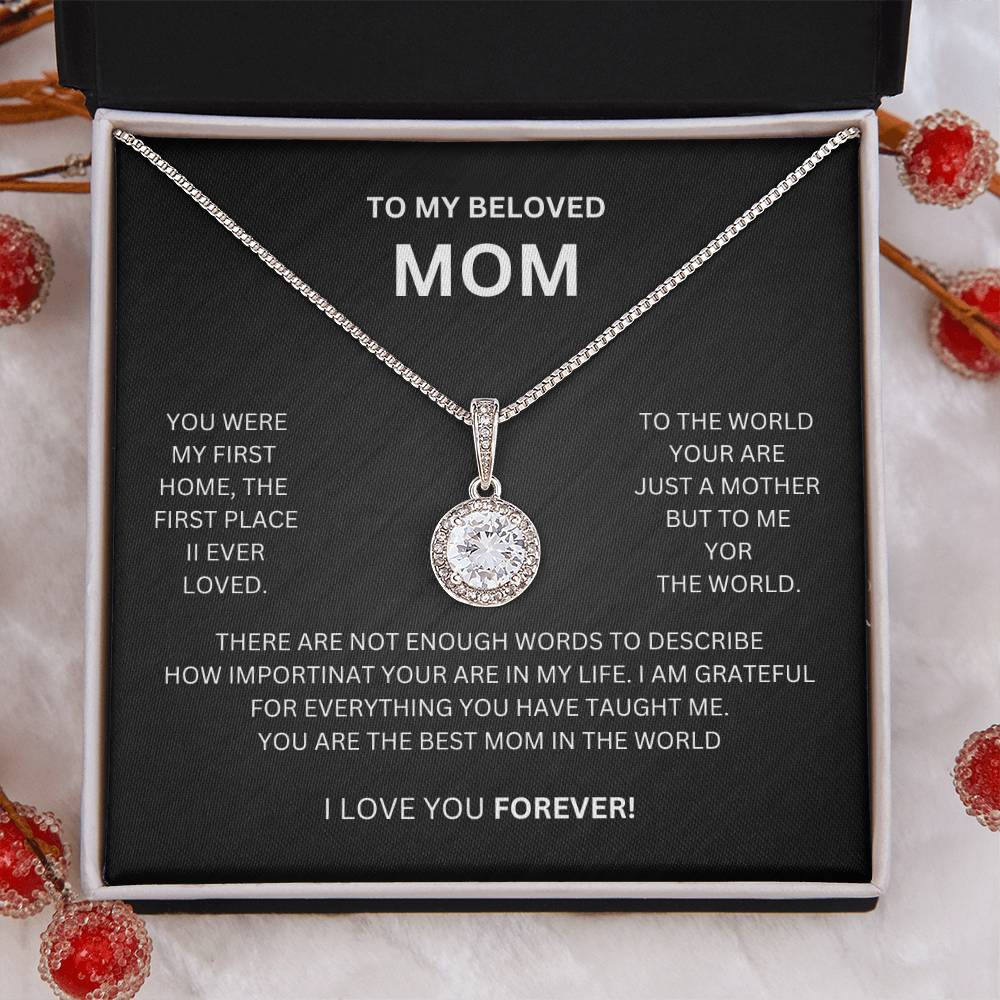 To My Beloved Mom |You Were My First Home | Eternal Hope Necklace