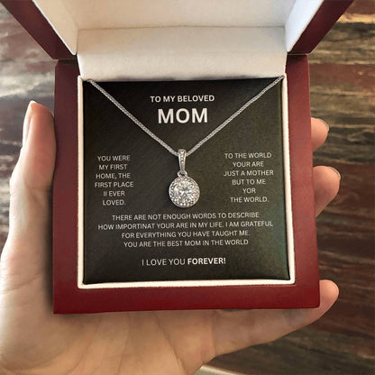 To My Beloved Mom |You Were My First Home | Eternal Hope Necklace