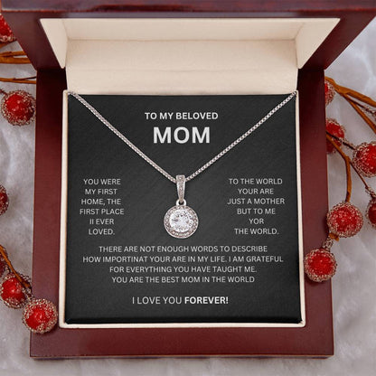 To My Beloved Mom |You Were My First Home | Eternal Hope Necklace