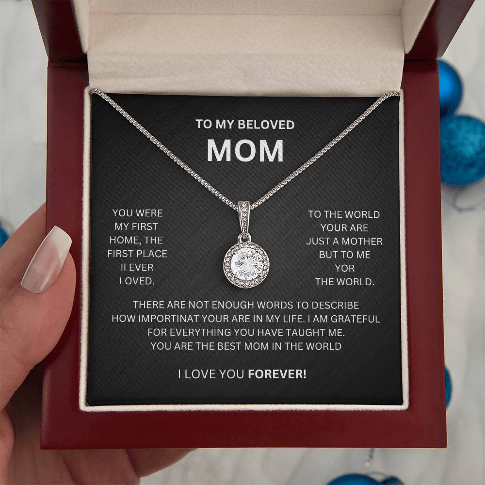 To My Beloved Mom |You Were My First Home | Eternal Hope Necklace