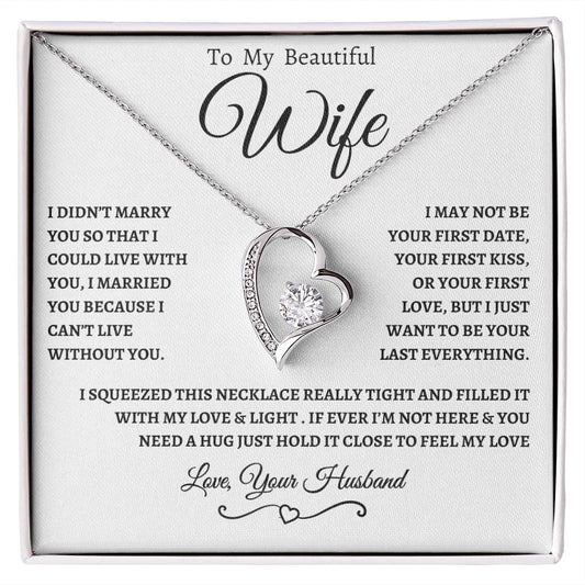 To My Beautiful Wife | Forever Necklace  WBB