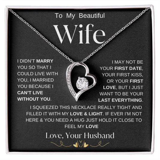 To My Beautiful Wife | Forever Necklace BWG