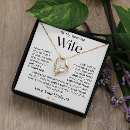 To My Beautiful Wife | Forever Necklace  WBBG